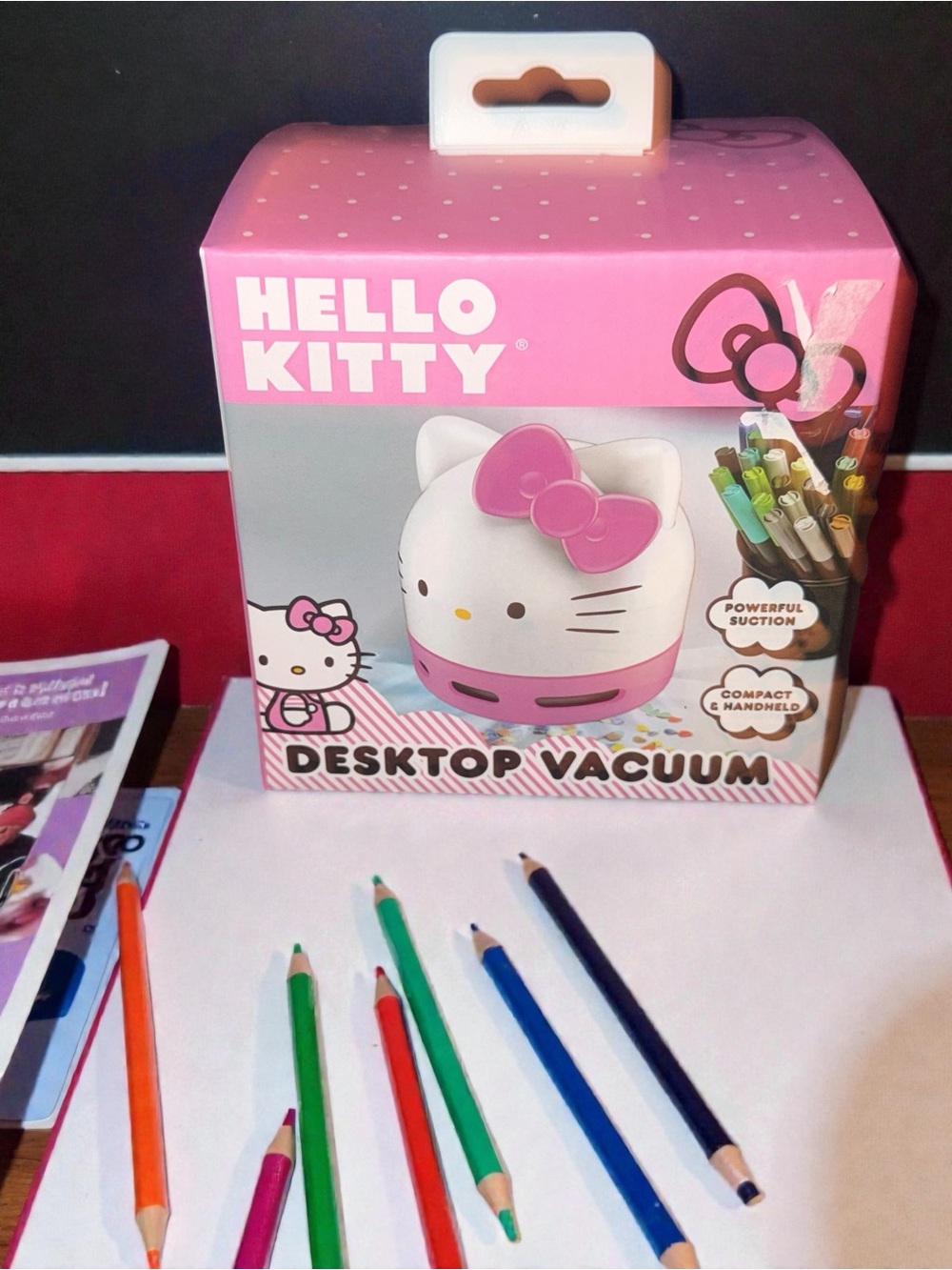HELLO KITTY KITTY HEAD DESKTOP VACUUM SANRIO NIB - Picture 7 of 9